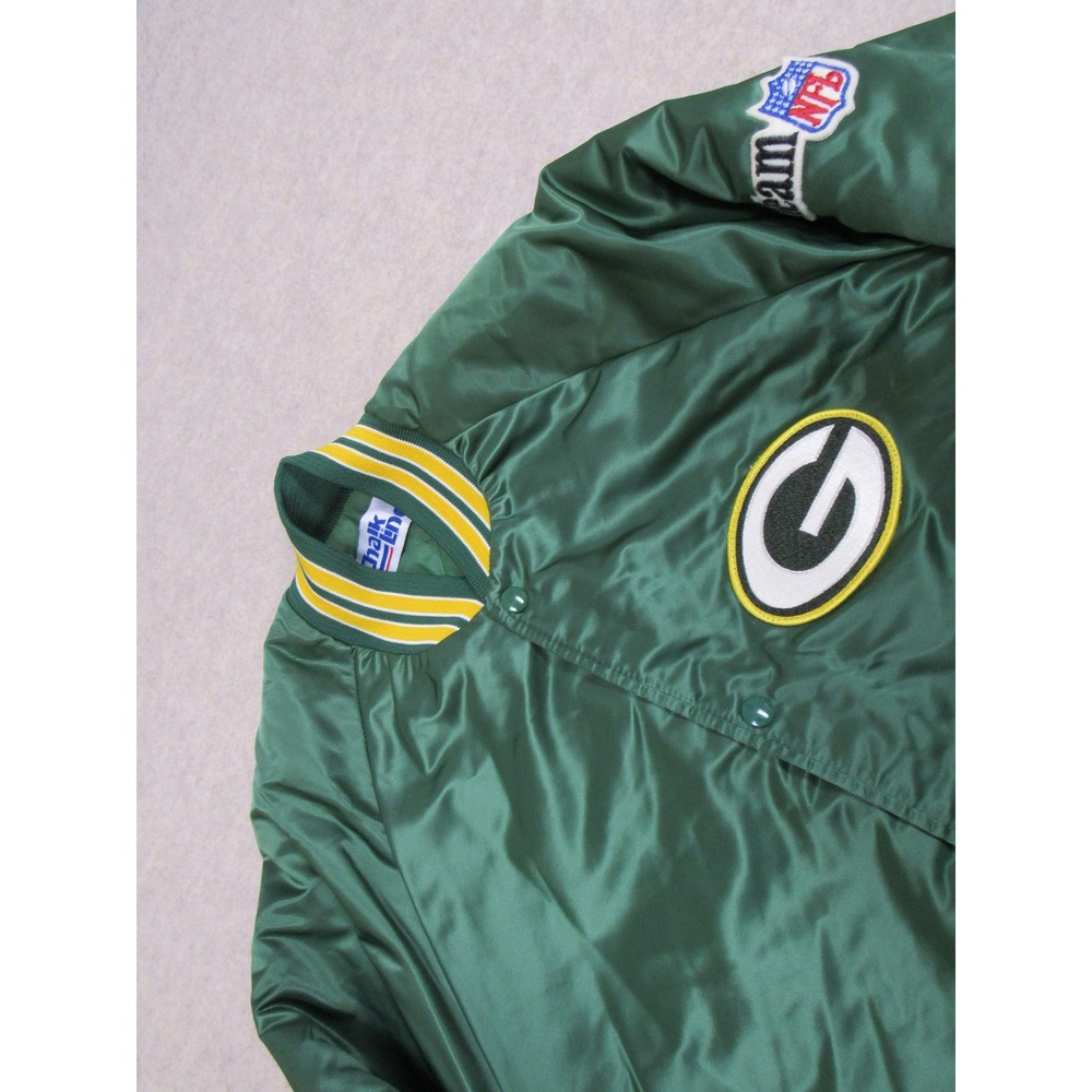 Vintage Chalk Line Green Bay Packers Satin Jacket Mens Large NFL Green USA Made